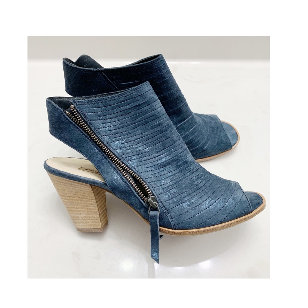 Paul Green Cayanne Leather Peep Toe Booties